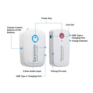 میکروفون یقه ای بی سیم سارامونیک مدل Blink500 B2W